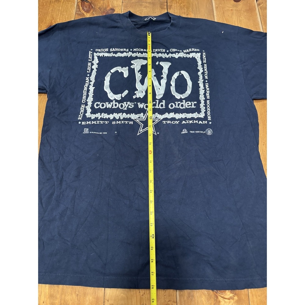 Vintage 1998 Dallas Cowboys World Order CWO NFL T-Shirt Deion Sanders Emmitt - Picture 4 of 6